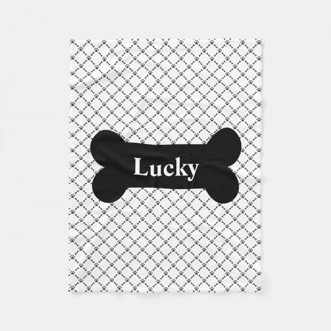 Couverture personnalisée noire et blanche de (Devant)