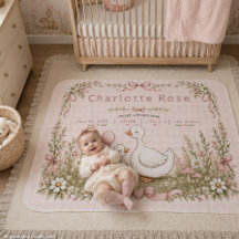Couverture personnalisée pour bébé en vichy rose S