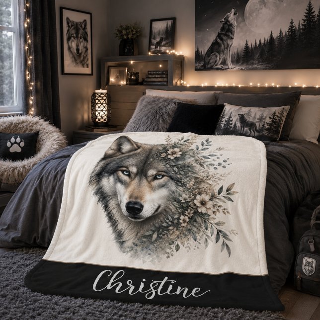 Couverture personnalisée Sherpa Loup (Créateur téléchargé)