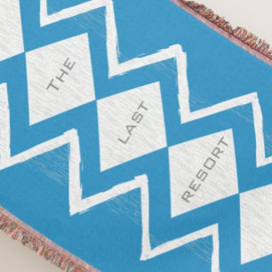 Couverture Personnalisez votre Beach House Aqua Grey Zig Zag