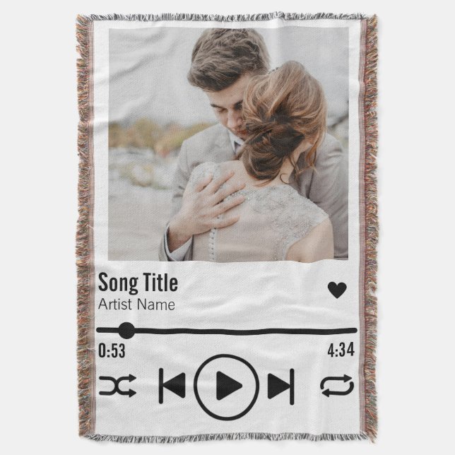 Couverture Personnalized Newlywed Photo Song Playlist (devant Vertical)
