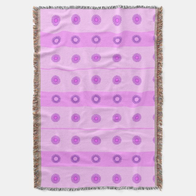 Couverture Petit motif de fleurs roses et violettes (devant Vertical)