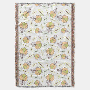 Couverture Petite coccinelle drôle et feuilles sans couture m