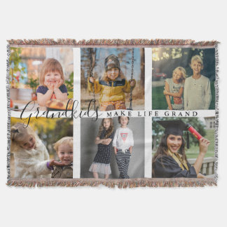 Couverture Petits-Enfants Font Vie Grand 6 Cadeau Photo Pour