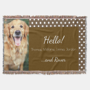 Couverture Photo de chien Nom de famille Polka Dot Brown