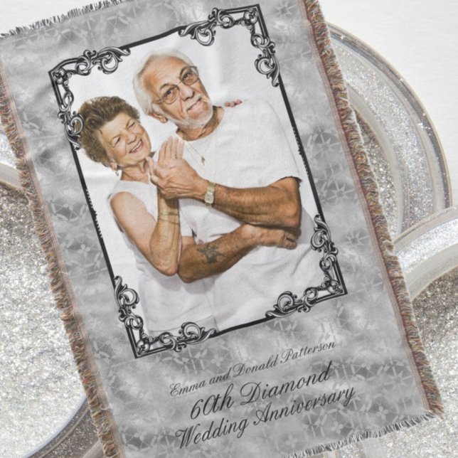 Couverture Photo de monogramme pour les 60 ans de mariage de  (Créateur téléchargé)