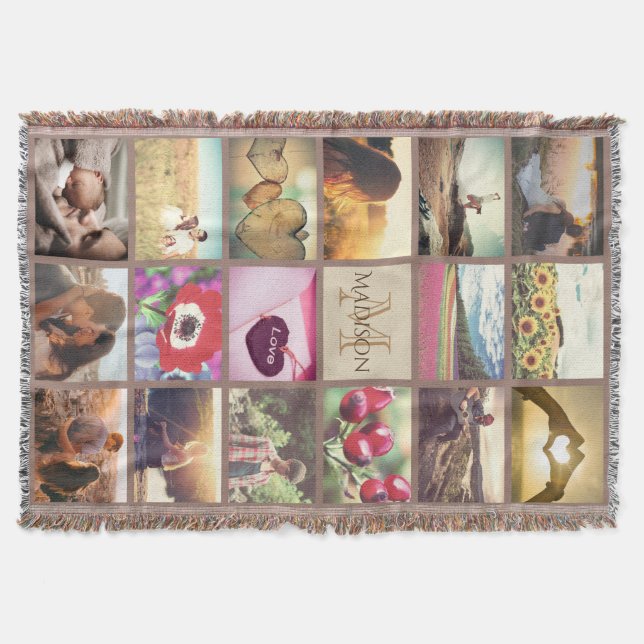 Couverture Photo monogrammée personnalisée (Devant)