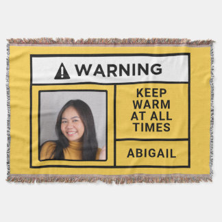 Couverture Photo Warning Quote Name Yellow