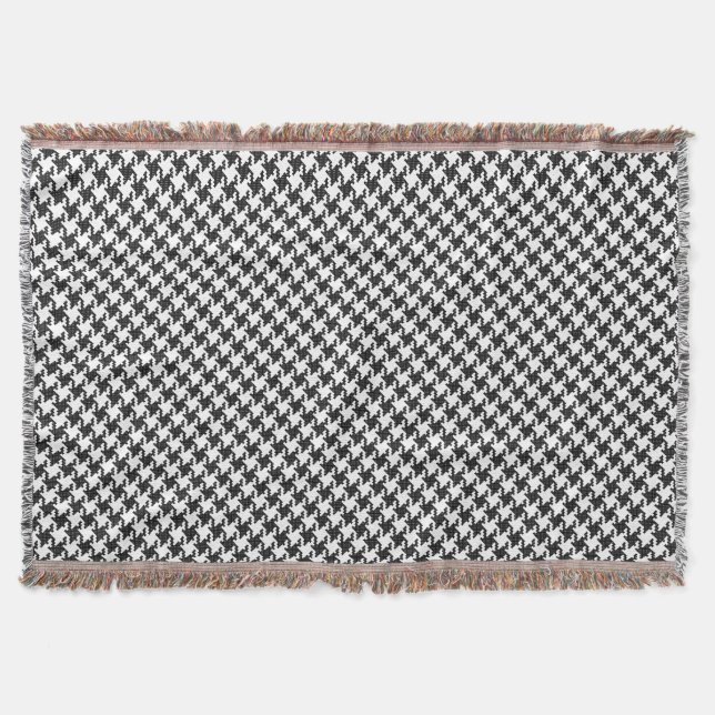 Couverture Pied-de-Poule en croix noir et blanc (Devant)