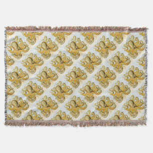 Couverture Pieuvre marine peinte calmar Kraken