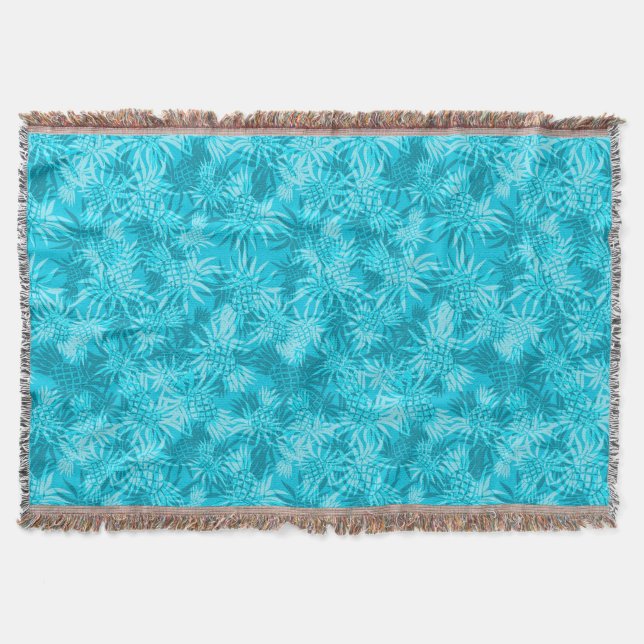Couverture Pinceau d'ananas Camo Hawaiian Throw Blanket (Devant)