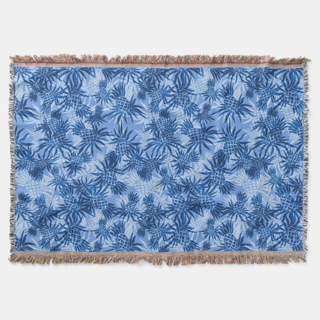 Couverture Pinceau d'ananas Camo Hawaiian Throw Blanket (Devant)