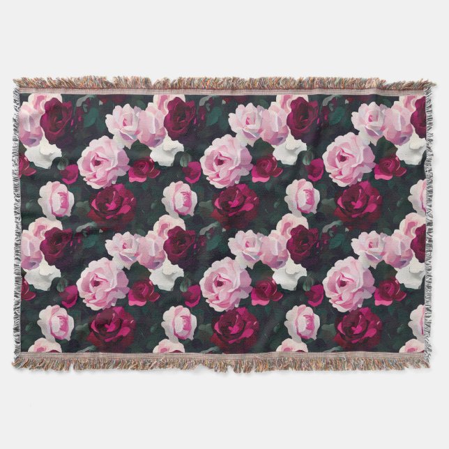 Couverture Pink and Red Painted Roses (Devant)