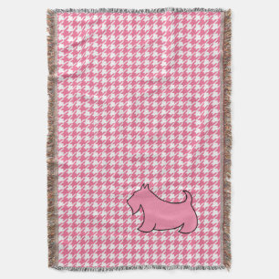 Couverture Pink Scottish Terrier Scotty Chien Blanche Chambre