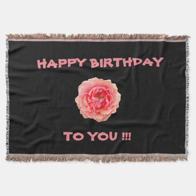 Couverture Pinky Throw Blanket - Joyeux anniversaire (Devant)