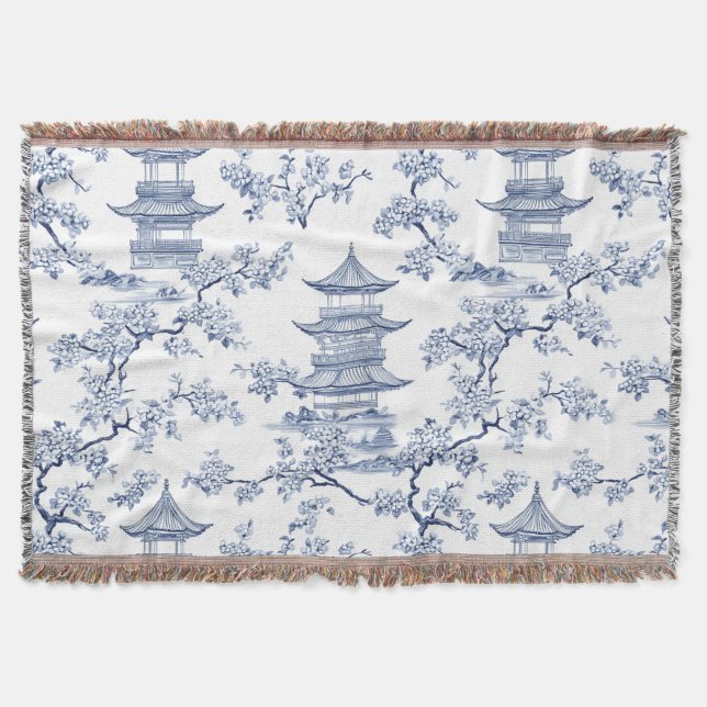 Couverture PixDezine Pagodes Fleurs de Cerisier Chinoiserie B (Devant)