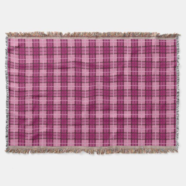 Couverture Pixel Plaid_Magenta-Black (Devant)
