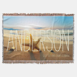 Couverture Plage personnalisée Wedding Beach House Personnali