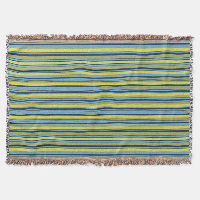Couverture Plaid à rayures avec motif texturé (Devant)