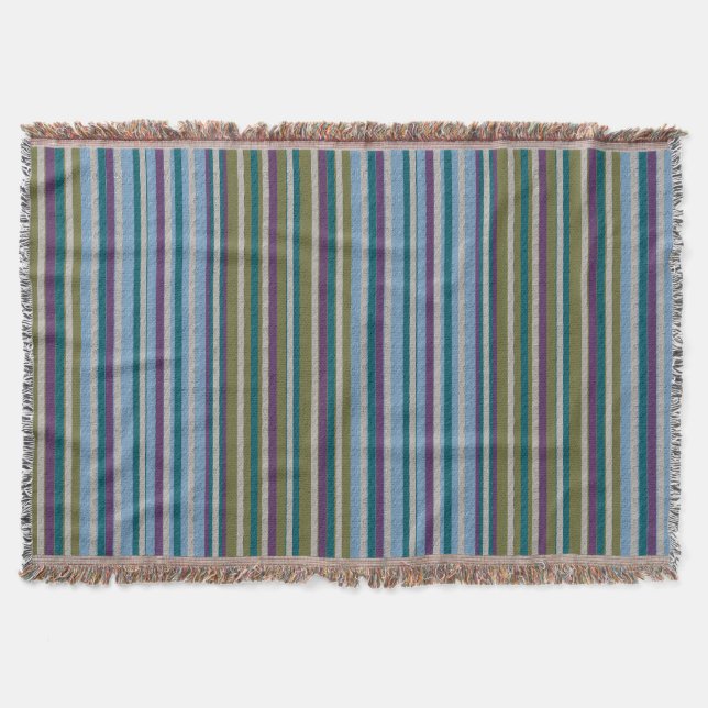 Couverture Plaid à rayures avec motif texturé (Devant)