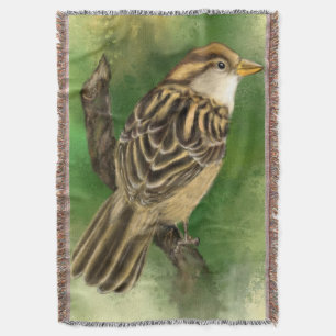Couverture Plaid avec Moineau