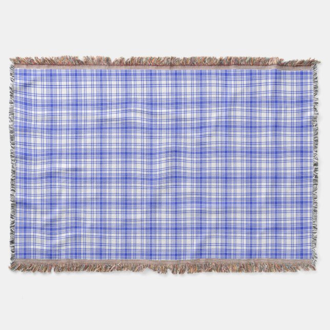 Couverture Plaid blanc bleu 2 (Devant)