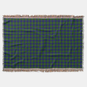 Couverture plaid bleu vert de tartan du sud