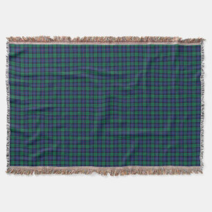 Couverture Plaid de bleu royal et de vert de tartan de