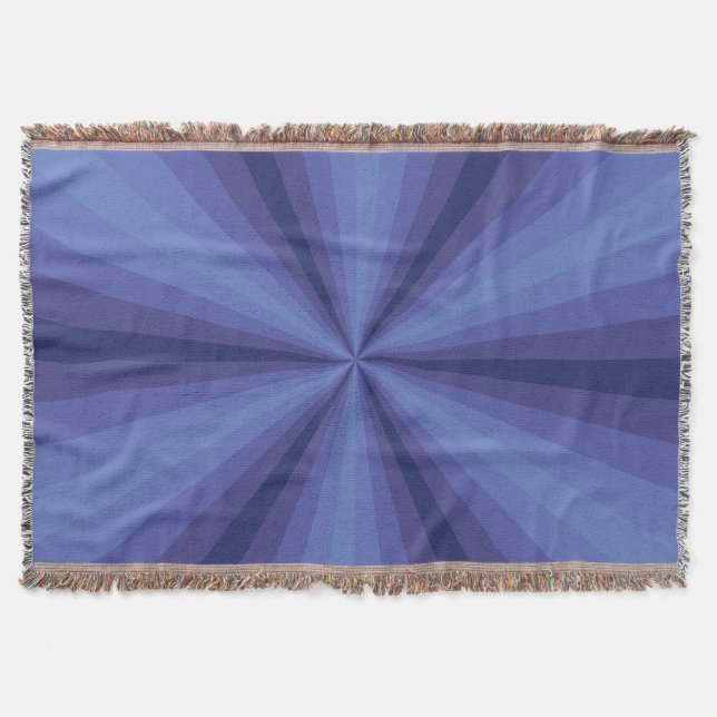 Couverture Plaid de jet bleu illusion d'optique (Devant)