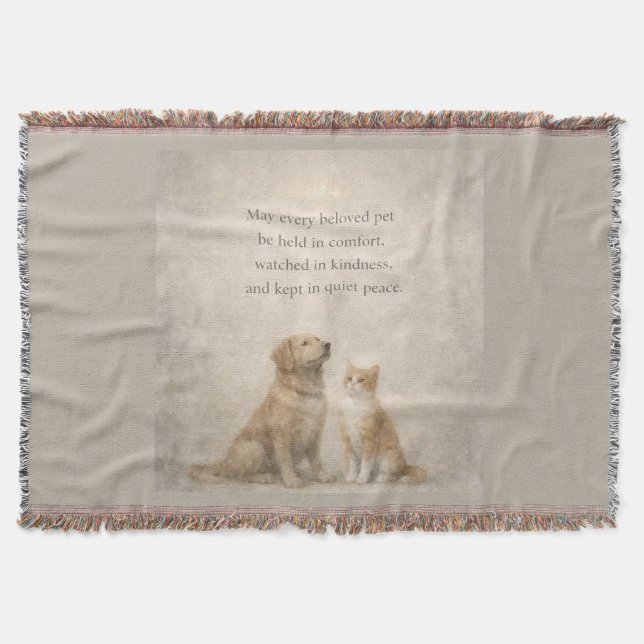 Couverture Plaid de jet confortable pour animaux de compagnie (Devant)
