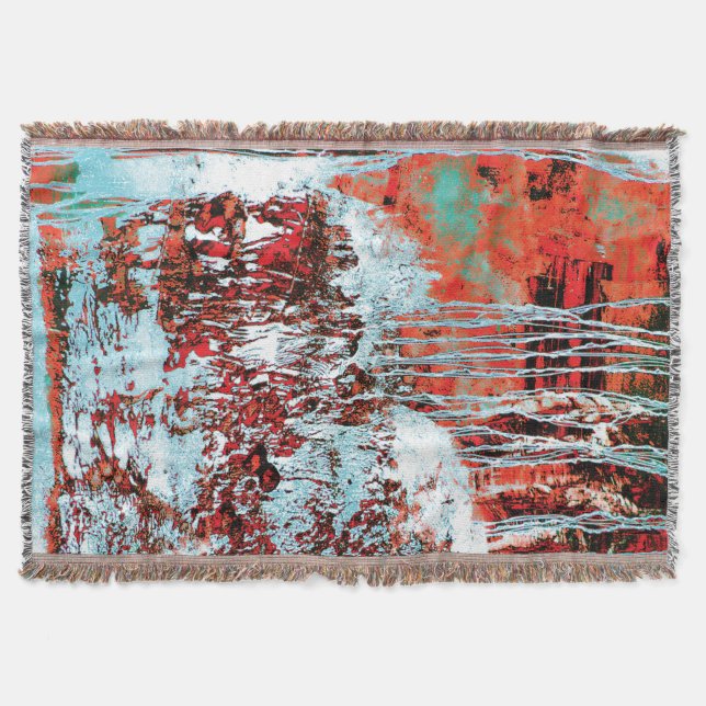 Couverture Plaid de jet – Corrosion Pulse (Devant)