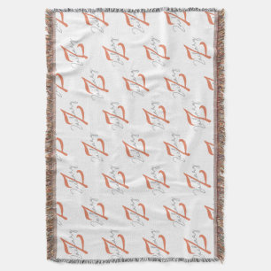 Couverture Plaid de jet élégant à motif de nom en écriture ma