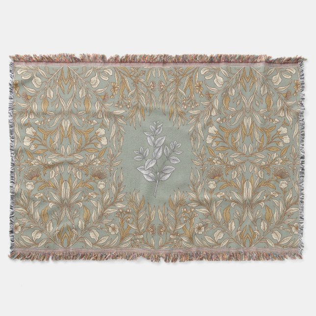 Couverture Plaid de jet en eucalyptus argenté (Devant)