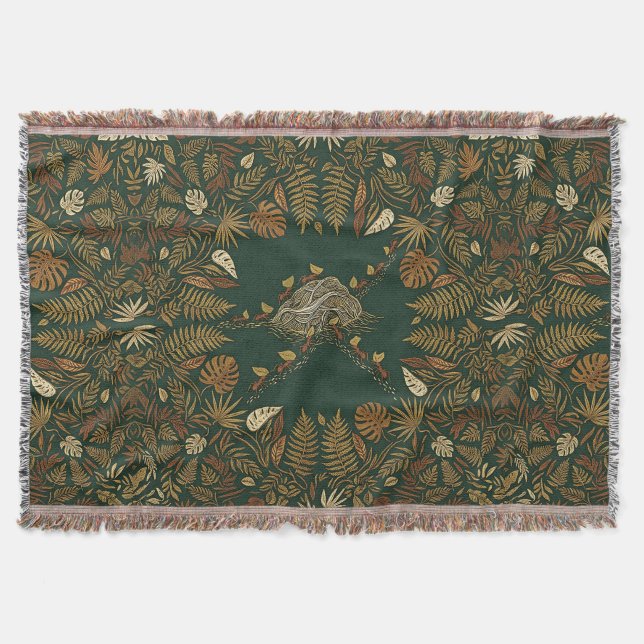 Couverture Plaid de jet en sentier de fourmi coupe-feuille (Devant)