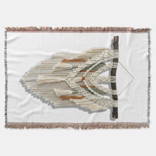 Couverture Plaid de jet macramé (Devant)