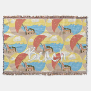 Couverture Plaid de jet personnalisé pour chaise de plage côt