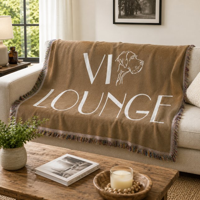 Couverture Plaid de jet VIP pour chien (Dimensions: 54"l x 38"w)