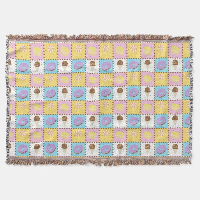 Couverture Plaid de jeté Envies Sucrées (Devant)