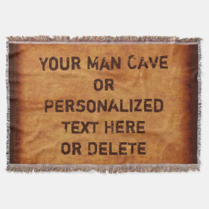 Couverture Plaid de la Caverne de l'Homme PERSONNALISÉ avec V