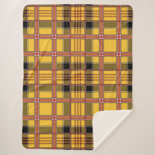 couverture plaid jaune