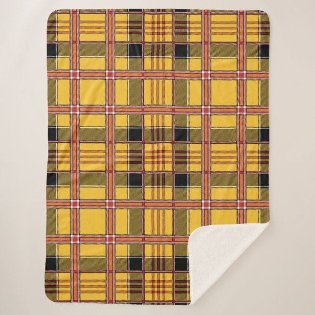 couverture plaid jaune (Devant)