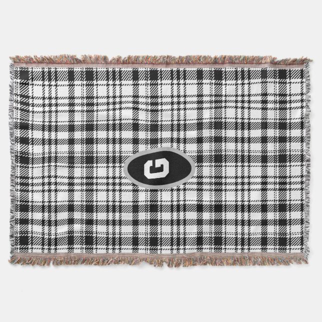 Couverture Plaid noir et blanc (Devant)