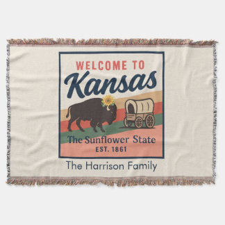 Couverture Plaid personnalisé Kansas