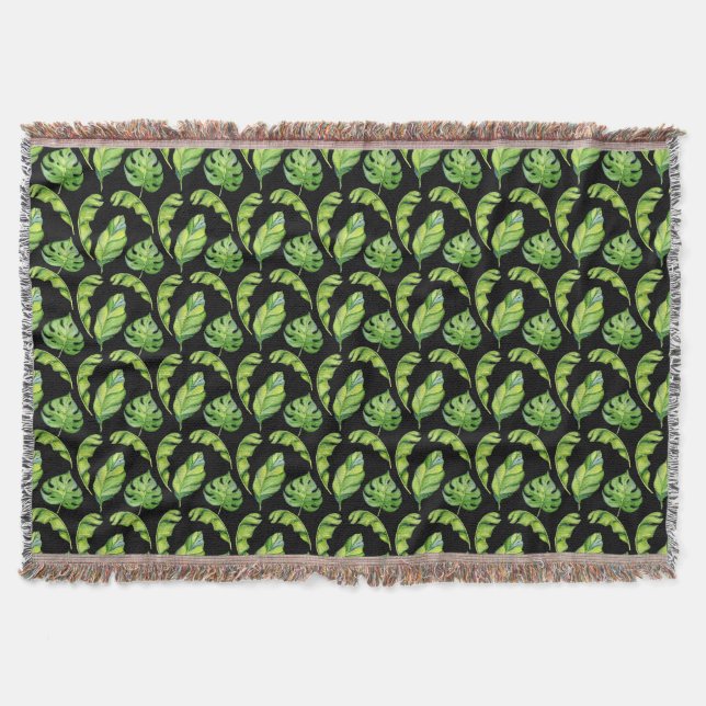 Couverture Plaid Tropical Leaves II (Devant)