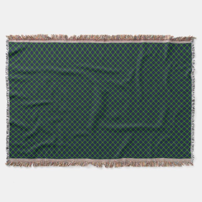 Couverture Plaid vert bleu Lamont tartan (Devant)
