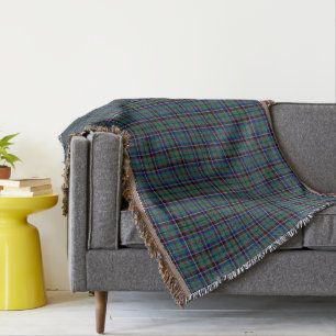 Couverture Plaid vert et bleu d'écossais de Stevenson de cla
