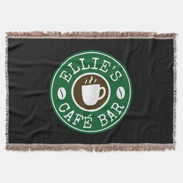 Couverture Plaids de jet pour café avec logo personnalisé (Devant)