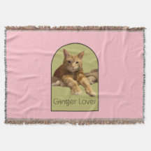 Plaids de jet rose pour amateur de gingembre