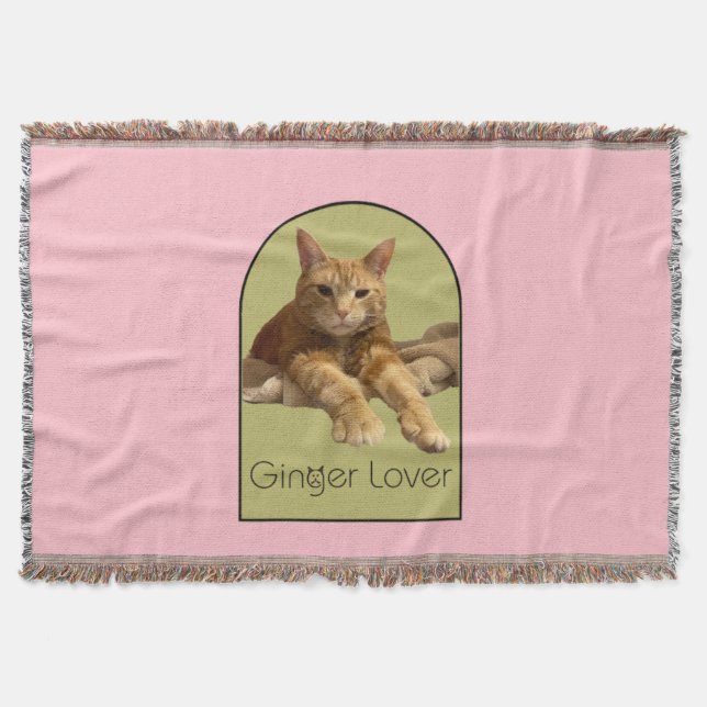 Couverture Plaids de jet rose pour amateur de gingembre (Devant)