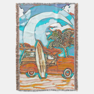 Couverture Planches de surf Woodie de plage